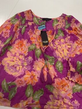 Brand new with tags - Rachel size xl pink floral blouse